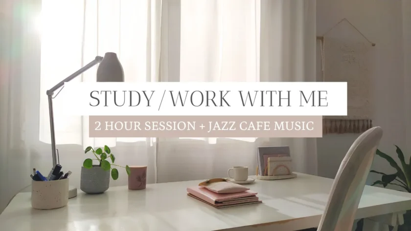 2 HOUR STUDY / WORK WITH ME | Jazz Café Music | 50/10 Pomodoro